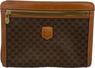 Celine Brown Pvc Clutch Bag (Pre-Owned)