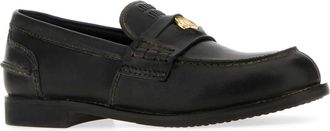 Miu Miu Womens Loafer Black Calfleather