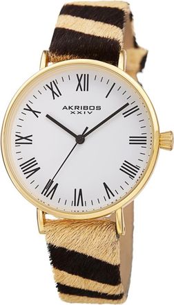 Akribos XXIV Quartz White Dial Ladies Watch AK1080YGB