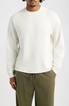 BP. Boxy Thermal Cotton Blend Long Sleeve T-Shirt in Ivory Egret at Nordstrom, Size Xx-Large