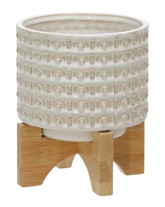 Sagebrook Home Ceramic Dotted Planter