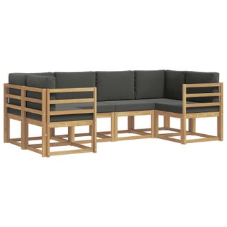 vidaXL Conjunto De Sof&aacute;s De Exterior 6 Pcs Blanco Y Antracita Vidaxl