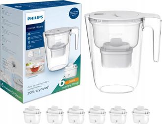 Philips Awp2933wht6 Jarra Filtrante 2.6l Blanca Transparente