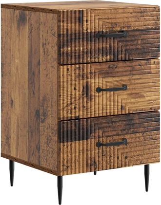 vidaXL Armario De Noche Madera Envejecida 43 X 41 X 66,5 Cm Vidaxl