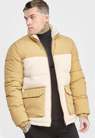 Siksilk Chaqueta Bubble color piedra para hombre SikSilk XS