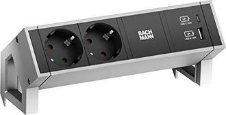 Bachmann Desk2 2xcee7/3 1xusb A/c 22w 0,2m Inox, 902.901