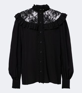 Chlo&eacute; Chlo&eacute; Blusa de seda con encaje