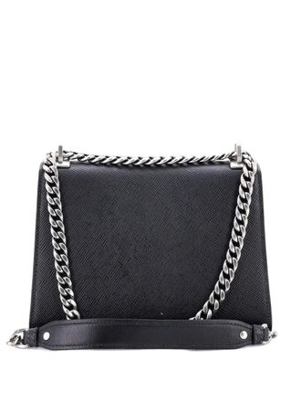 Prada Monochrome Saffiano Leather Medium shoulder bag - Zwart