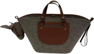 Anya Hindmarch Pre-owned Tote Bags, female, Brown, Size: ONE SIZE Pre-owned Donkey Felt Tote Bag
