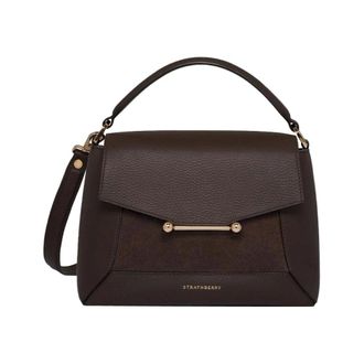 Strathberry Tassen, Dames, Bruin, ONE Size, Leer, Moza&iuml;ektas met schouderband