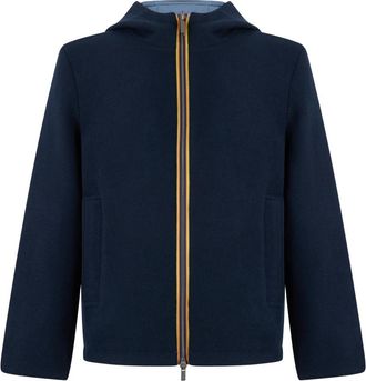 K-Way Claudel Jacket - Heren - Vesten met rits - Blauw - XL - Wol - Hoodies & sweatvesten