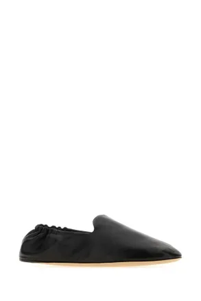 The Row Womens Black Nappa Leather Casa Ballerinas Ballerine Flat Shoes