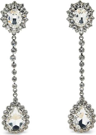 Alessandra Rich Orecchini pendenti con cristalli - Argento