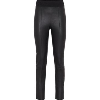 Brunello Cucinelli Stretch nappa leggings in Black at Nordstrom, Size 40 It