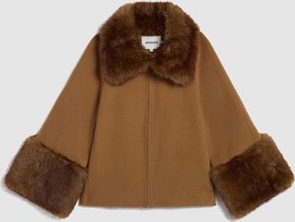 Apparis Veste Judie Wool Camel Mink