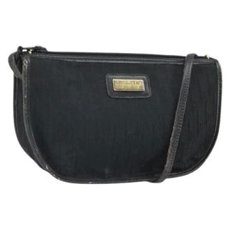Dior Pre-owned Shoulder Bags, female, Black, Size: ONE SIZE Pre-owned Trotter Canvas Shoulder Bag