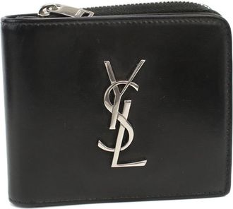 Saint Laurent Black Leather Wallet (Bi-Fold) (Pre-Owned)