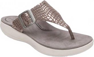 Aetrex Womens Donna Thong Sandal In Pewter