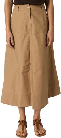 Gerard Darel Jina High Waist A-Line Midi Skirt in Caramel at Nordstrom, Size 10