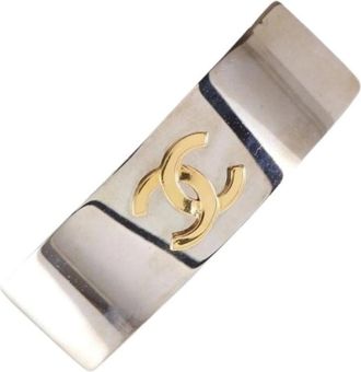 Chanel Pre-owned Accessories, female, Gray, Size: ONE SIZE Pre-owned Silver Hair Accessories