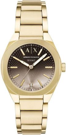 A|X Armani Exchange Sync Quartz Brown Dial Ladies Watch AX6031