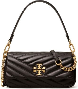 Tory Burch small Kira Chevron Flap shoulder bag - women - Calf Leather - OS - Black