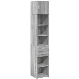 vidaXL Armario Estrecho Madera Ingenier&iacute;a Gris Sonoma 40x42,5x225 Cm Vidaxl