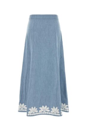 Valentino Garavani Denim Skirt - Blue
