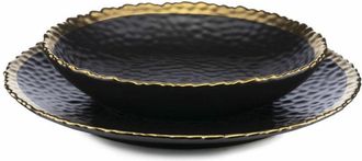 OEM Juego De 8 Platos Kati Black Gold