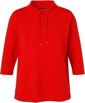 Via Appia Due Dames, Sweatshirts & Hoodies, Rood, Maat: XL Viscose