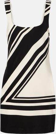 Sir. Abito corto Pietra in crêpe di seta con stampa