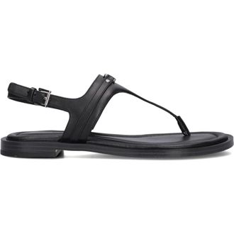 Michael Kors Flat Sandals, female, Black, Size: 12 US Elegant Thong Sandals for Women