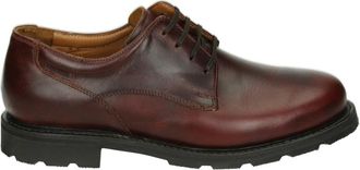 Van Bommel Casual Leren Schoenen Bordeaux Kleur - Heren - Veterschoenen - Bruin - 44 1/2 EU - Leer - Schoenen