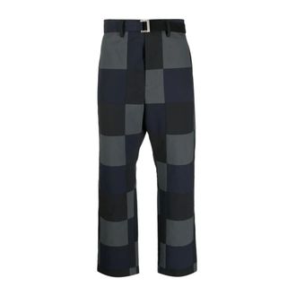 sacai Straight Trousers - male - Sacai - Straight Trousers - Black - M - Trousers
