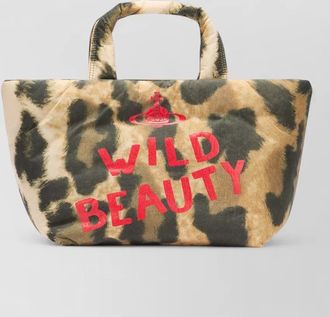 Vivienne Westwood medium nylon leopard-print tote bag