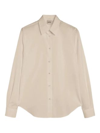 Aspesi long-sleeve button-down shirt - women - Linen/Flax - 38 - Neutrals