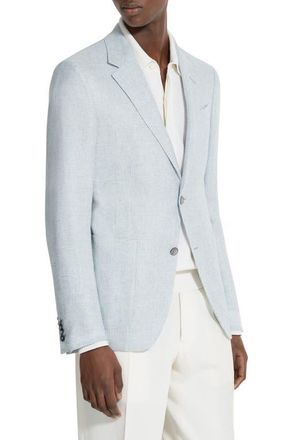 Ermenegildo Zegna Fairway Crossover Linen, Wool & Silk Sport Coat in Light Blue at Nordstrom, Size 38 Us