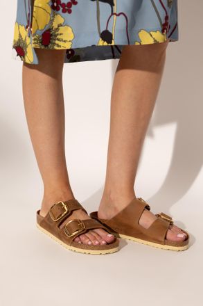 Birkenstock Arizona Big Buckle Slides, Womens, Brown