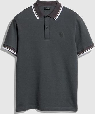 Gucci Cotton Piquet Polo Shirt With Embroidery, Size XXXL, Black