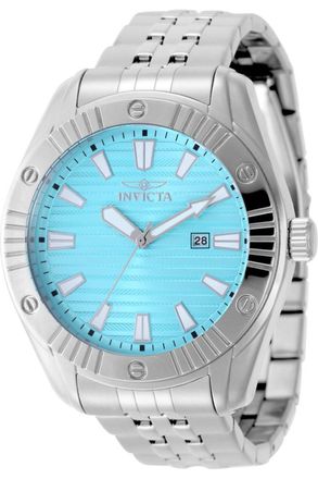 Invicta Angel 50386 Dameshorloge - Quartz Uurwerk - Roestvrij Staal met Blauwe Wijzerplaat - 47 mm