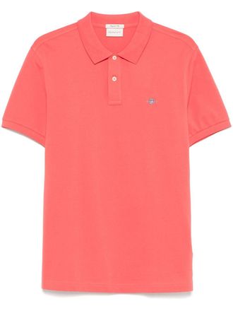 GANT shield-motif short-sleeve polo shirt - men - Cotton/Cotton/Elastane - S - Pink