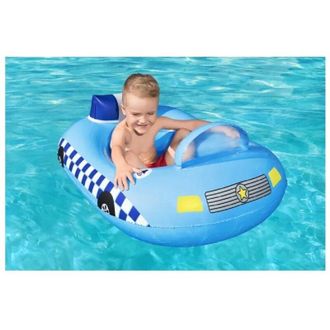 Trade Shop Trade Shop - Barchetta Auto Della Polizia Azzurro Con Altoparlante Incorporato 97x74cm 34153