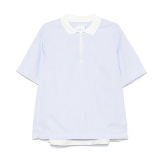 sacai Polo Shirts, male, Blue, Size: M Polo Shirts