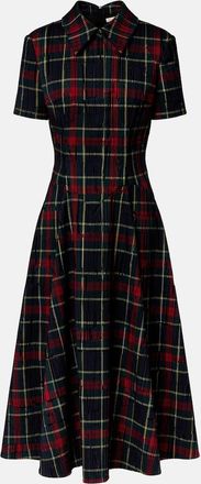 Emilia Wickstead Vestido midi Jody a cuadros