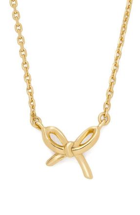 Kate Spade New York mini bow pendant necklace in Gold at Nordstrom