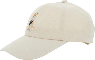 Maison Kitsun&eacute; Dressed Fox Cap - unisex - Petten - Beige - ONE Size - Katoen - Accessoires