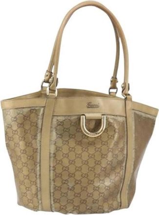 Gucci Pre-owned Canvas Tote Bag - Dames - Vintage Shopper - Beige - ONE Size - Vintage