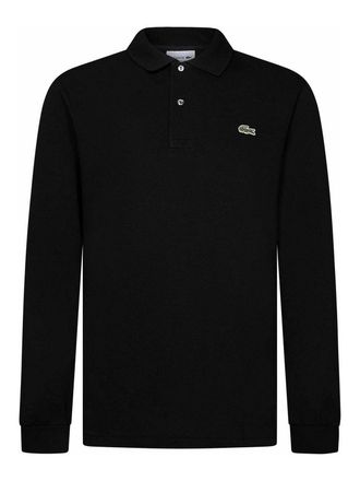 Lacoste L1212 White Cotton Piqu Long-Sleeved Polo