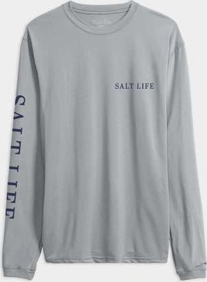 Salt Life Canopy Performance Long Sleeve Tee in Mist Grey Heather at Nordstrom, Size Xx-Large