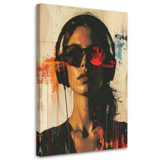 Feeby Impresi&oacute;n De Imagen Chica Con Gafas Y Auriculares 70x100